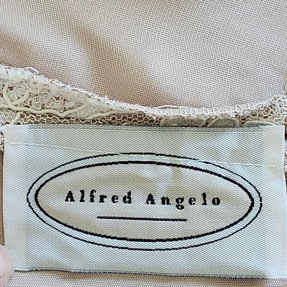 Vintage Alfred Angelo Silk & Embellished Lace Bridesmaid Formal Dress Size Small - Picture 8 of 15